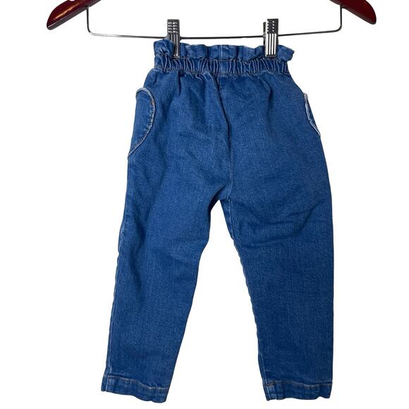 Mini Boden Heart Pocket Pull On Trousers Mid Vintage Denim Sz 3 - Picture 2 of 4